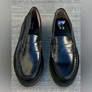 G. H. BASS Whitney Super Lug Sole Penny Black Leather Loafer Women's Size 9.5 US